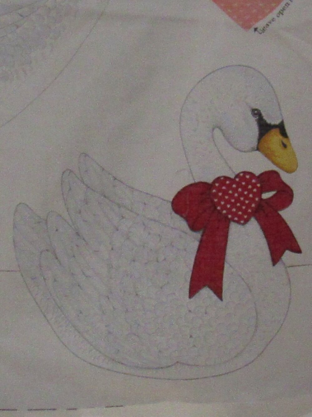 VIP Cranston The White Swan Cut Out and Sew Pattern Panel Pillow Door Stop Z228